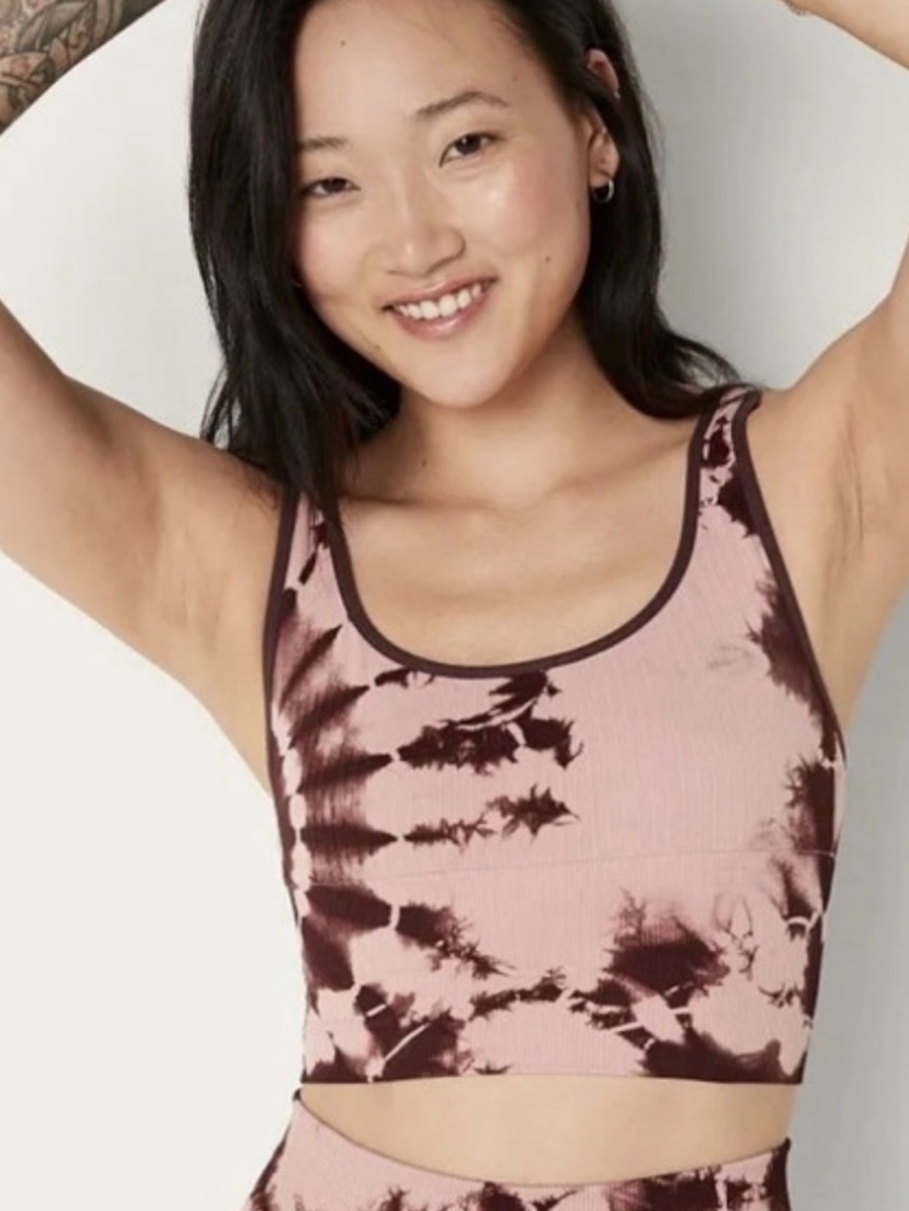 Victoria’s Secret Pink Tie Dye Seamless Sports Bra Crop Top S/M